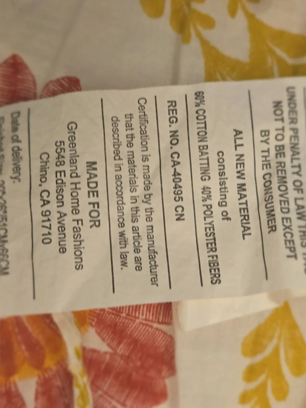 Embroidered Orange Floral & Bird Quilted Pillow Shams (Set of 2)